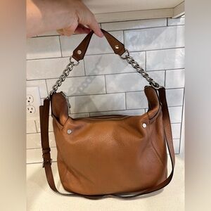 MICHAEL KORS Bedford Large Brown Pebble Leather Hobo Shoulder Bag EUC